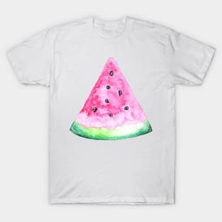 Watercolor watermelon Slices - Peachy Pink T-Shirt